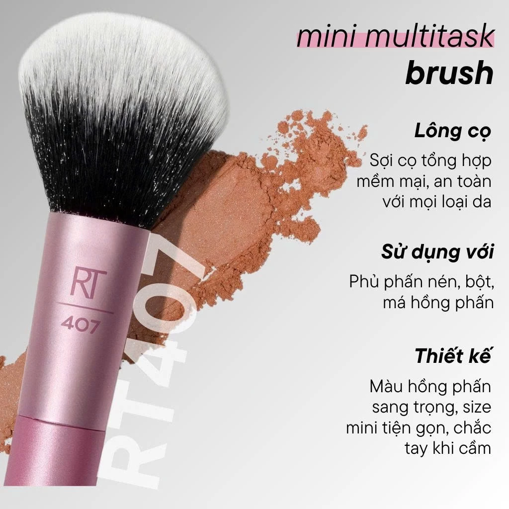 Cọ Phấn Phủ Cọ Má Hồng Mini RT Real Techniques Mini Multitask Makeup Brush 01704